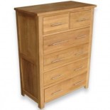 Opus Modern Oak 2 Over 4 Drawer Chest